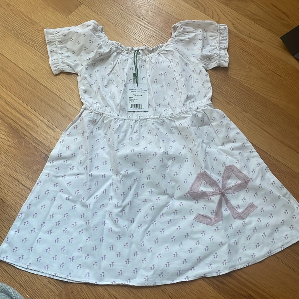 NWT Morgan Lane for loveshackfancy girls ribbon dress 5 in gift box!